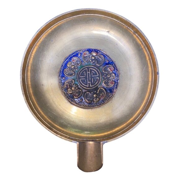 Brass Decorative Incense Bowl Ashtray & Bell Stand - Picture 11 of 16